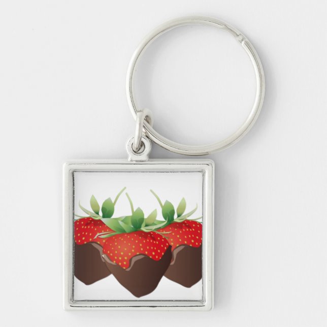 Chocolate Strawberry Key Ring (Front)