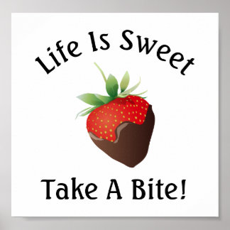 Chocolate Strawberry Poster