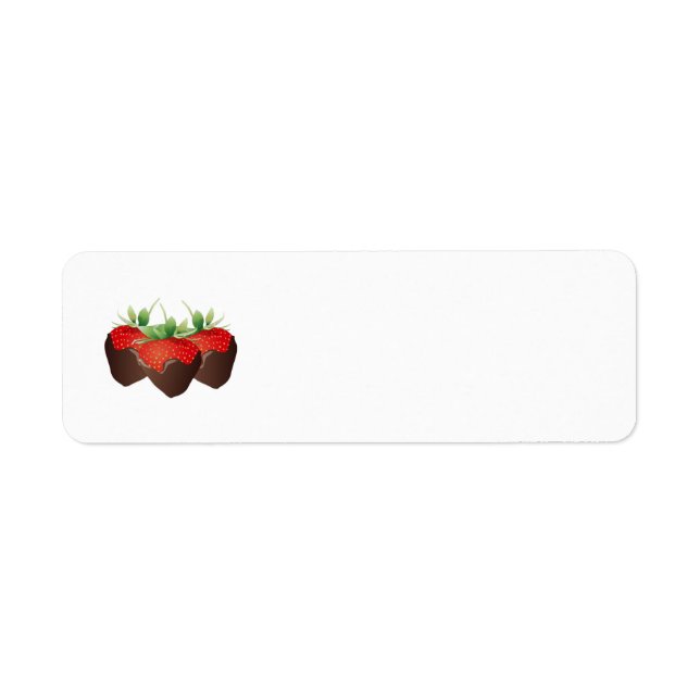 Chocolate Strawberry Return Address Label (Front)