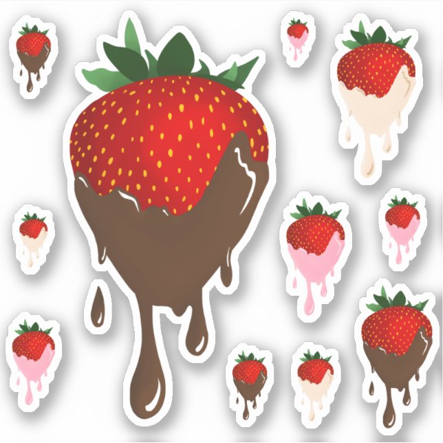 chocolate strawberry sticker (Front)