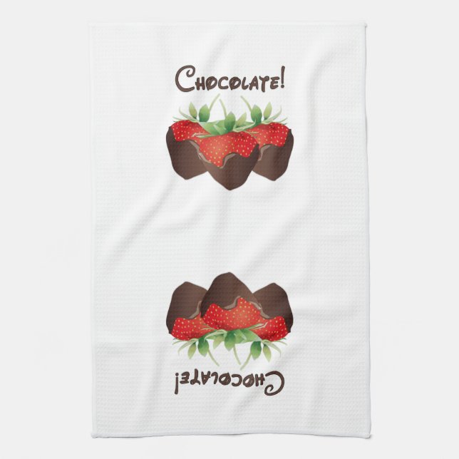 Chocolate Strawberry Tea Towel (Vertical)