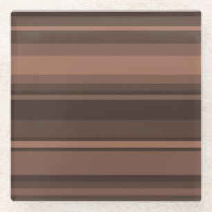 Chocolate stripes glass coaster