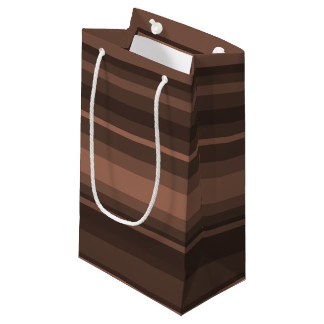 Chocolate stripes small gift bag (Front Angled)