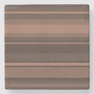 Chocolate stripes stone coaster