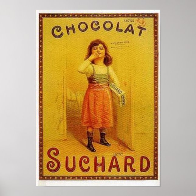Chocolate Suchard Vintage Ad Poster (Front)