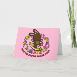 Chocolate Surfing  Easter Bunny Cards