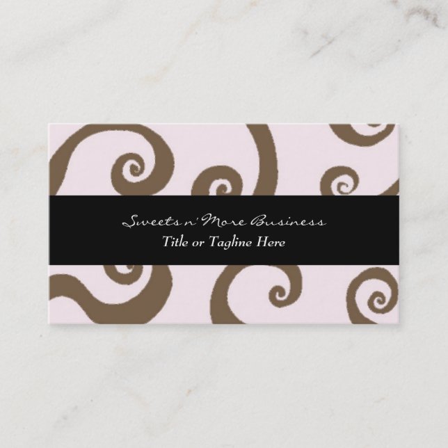 Chocolate Swirls Business Card (Front)