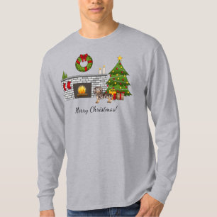 Chocolate & Tan Dapple Short Hair Dachshund - Xmas T-Shirt