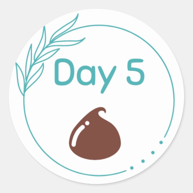 Chocolate Tasting Kit Day 5 Classic Round Sticker (Front)