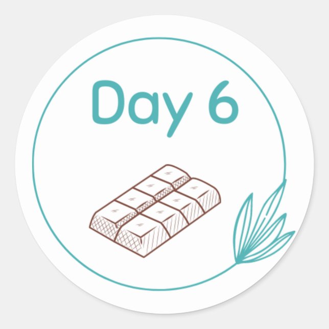Chocolate Tasting Kit Day 6 Classic Round Sticker (Front)