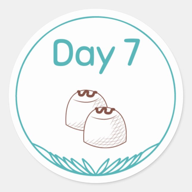 Chocolate Tasting Kit Day 7 Classic Round Sticker (Front)