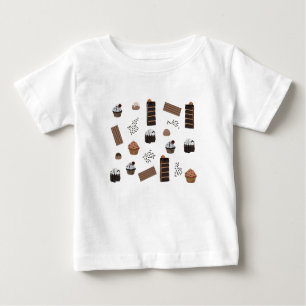 Chocolate Theme Pattern Baby T-Shirt