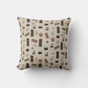 Chocolate Theme Pattern Cushion