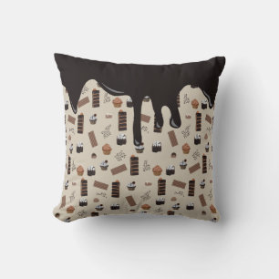 Chocolate Theme Pattern Cushion