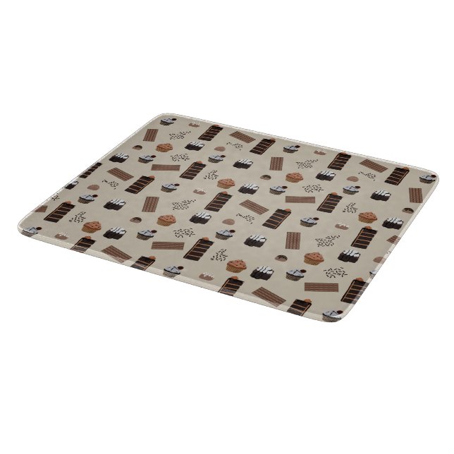 Chocolate Theme Pattern Cutting Board (Corner)