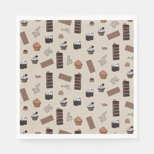 Chocolate Theme Pattern Napkin (Front)