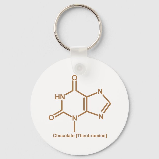 Chocolate theobromine key ring (Front)