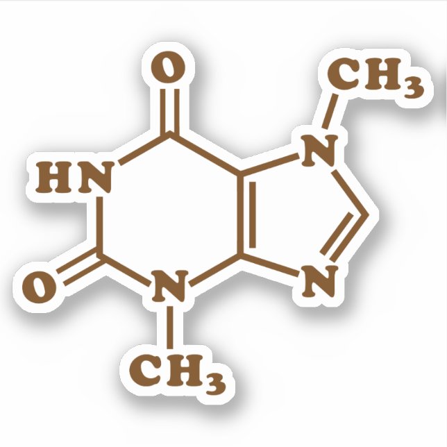 Chocolate Theobromine Molecular Chemical Formula (Front)