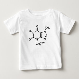 Chocolate Theobromine Molecular Chemical Formula Baby T-Shirt