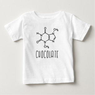 Chocolate Theobromine Molecular Chemical Formula Baby T-Shirt