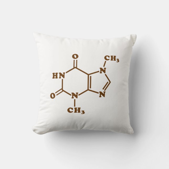 Chocolate Theobromine Molecular Chemical Formula Cushion (Front)