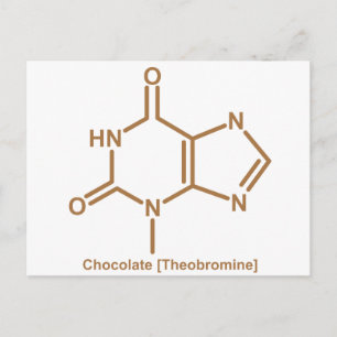 Chocolate theobromine postcard