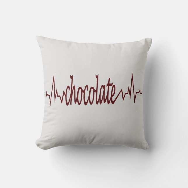 chocolate throw pillow (Front)