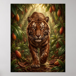 Chocolate Tiger Jungle Poster