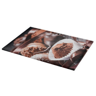 Chocolate truffles cutting board