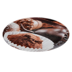 Chocolate truffles cutting board