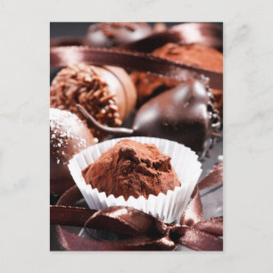 Chocolate truffles postcard