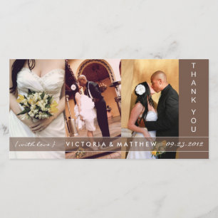 CHOCOLATE UNION WEDDING THANK YOU CARD