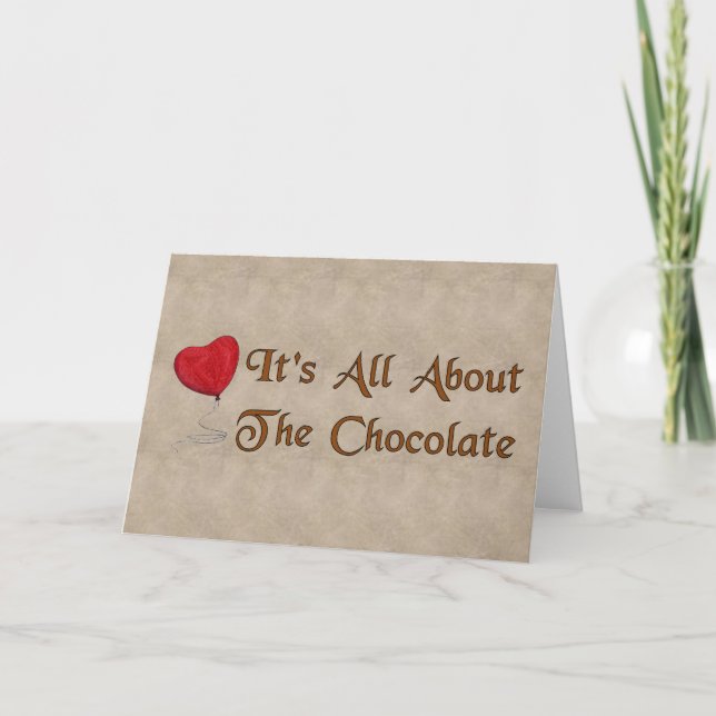 Chocolate Valentine Holiday Card (Front)