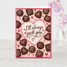 Chocolate Valentine’s Day Card for Him or Her