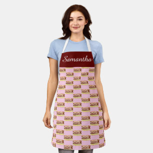 Chocolate Watercolor Eclairs Doughnuts Apron