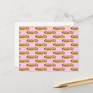 Chocolate Watercolor Eclairs Doughnuts Postcard