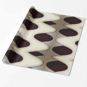 Chocolate Waves Elegant Modern Design Wrapping Paper