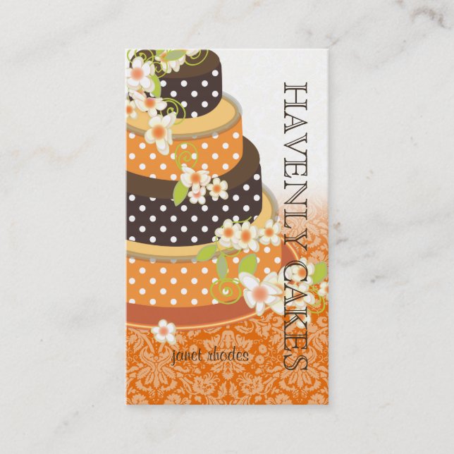 Chocolate Wedding Cake/Bakery/pâtisserie Business Card (Front)
