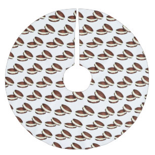Chocolate Whoopie Pie Dessert PA Dutch Maine Food Brushed Polyester Tree Skirt