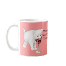 Chocolate Wine and Cats Facts of Life Mug