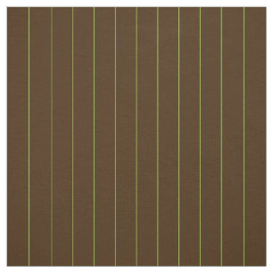 Chocolate with Lime Pinstripes Fabric