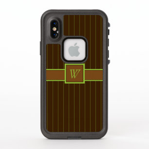 Chocolate with Lime Pinstripes Lifeproof Case