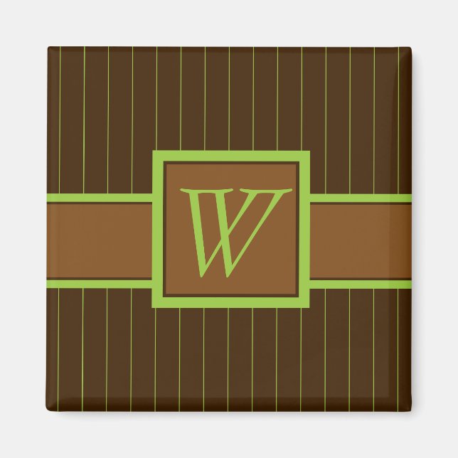 Chocolate with Lime Pinstripes Magnet (Front)