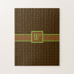Chocolate with Lime Pinstripes Puzzle