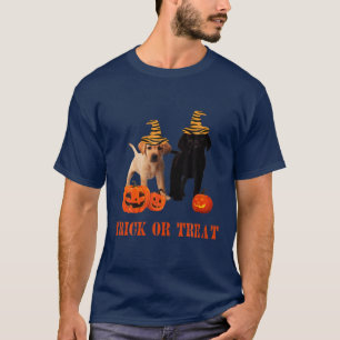 Chocolate Yellow Lab Halloween Puppy Trick Or Trea T-Shirt