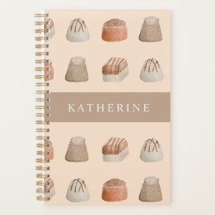 Chocolates Watercolor Art Pattern Planner