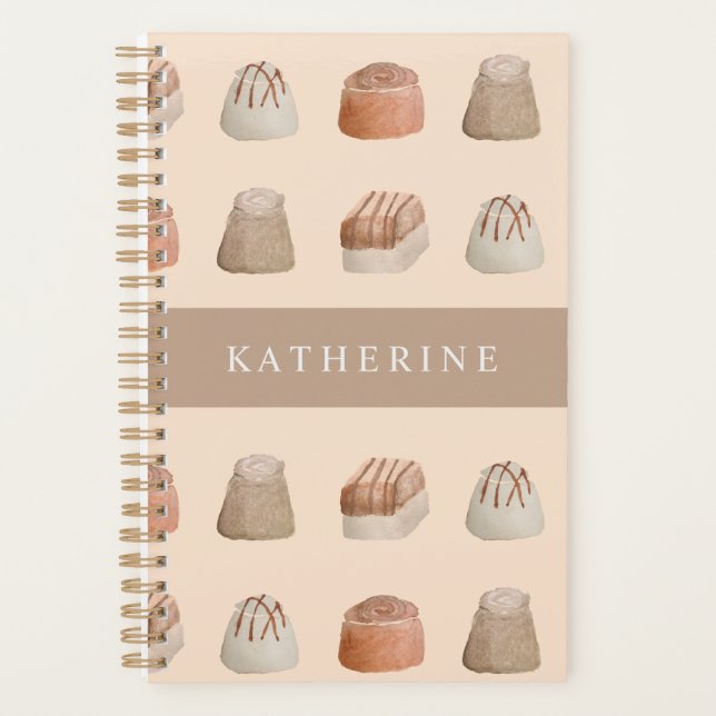 Chocolates Watercolor Art Pattern Planner (Front)