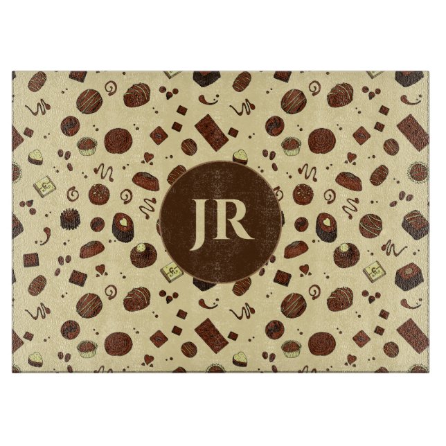 Chocolatier and Pastry Chef Candy Chocolates Cutting Board (Front)