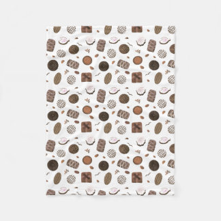 Chocolatier Chocolate Candies Fleece Blanket