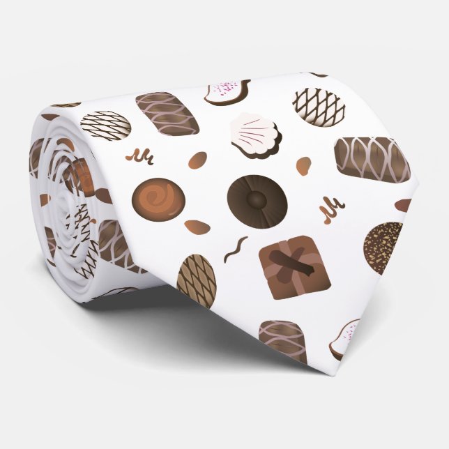 Chocolatier Chocolate Candies Tie (Rolled)